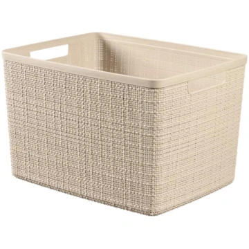Grozs Jute L 20L 36x28x23cm krēmkrāsā 0801907885 C