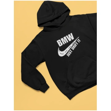 UNISEX hūdijs ar apdruku "BMW Just drift it"