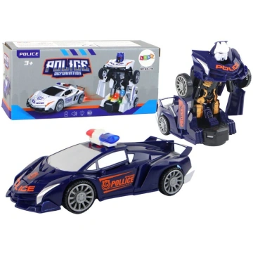 Policijas automobilis-robots, zils Lean Toys