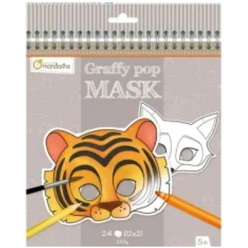 Radošais komplekts izkrāsošanai MANDARINE Maskas -