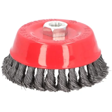 Koniskā birste M14 D60 mm tērauda pīti sari, FASTE