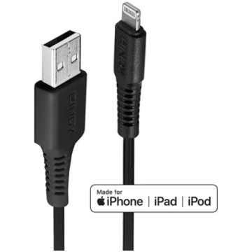 Lindy 0.5m USB to Lightning Cable black 31319