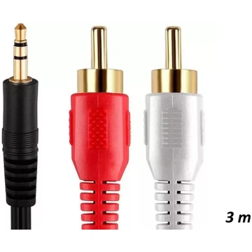 Riff RF027 3,5 mm uz 2 x RCA audio vads 3 m ar apz