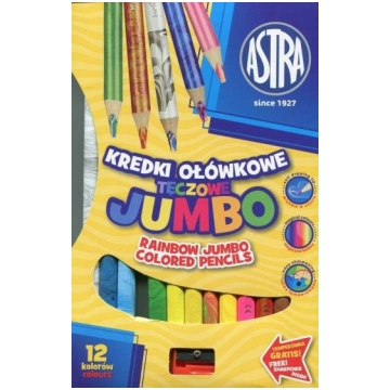 Astra Jumbo rainbow pencil crayons 12 colors (3121