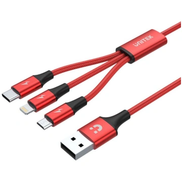 Uzlādes vads Unitek, Micro USB/Apple Lightning, 12