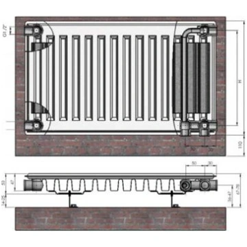 Termolux radiators Tips 11x500x400 Ventil Compact,
