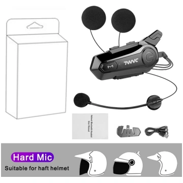 TWC 500M Motorcycle Bluetooth Intercom IPX6 Waterp