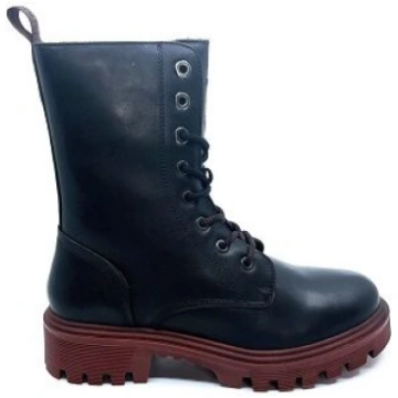 SEATTLE LACE HI FUR, melns_sarkans