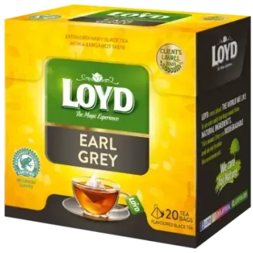 Melnā tēja LOYD Pyramids Earl Grey, 20x2 g