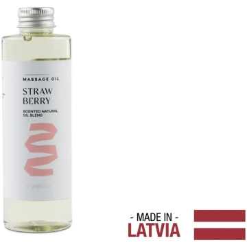 GREENUM Masāžas eļļa STRAWBERRY, 200 ml