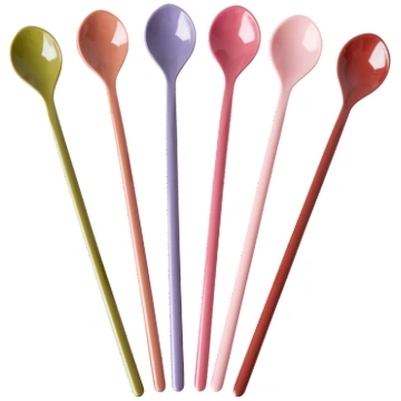 Rice - Melamine Latte Spoons - Assorted Solid Colo