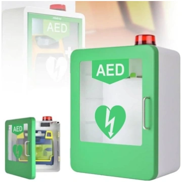 AED defibrilatora glabāšanas skapis, pie sienas mo