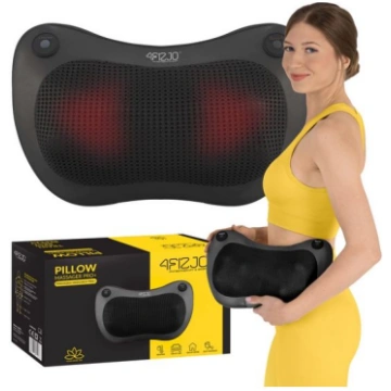 4Fizjo Shiatsu PRO+ masāžas spilvens, melns - mass