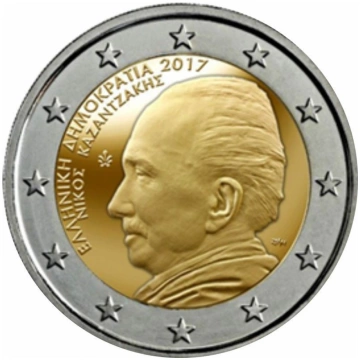 Greece 2 Euro 2017 - Nikos Kazantzakis