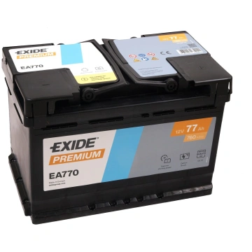 EXIDE - EXIDE PREMIUM EA770 0/1 - 12V | 77A | 77Ah
