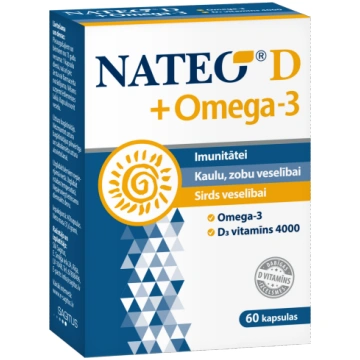 NATEO D+ Omega-3 ar taukskābēm EPA un DHA