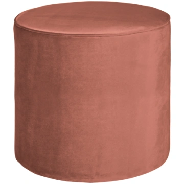 Pufs Sara, augsts, Ø46 cm, 46 cm, samts, rozā krās