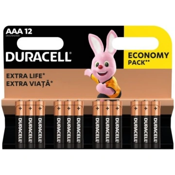 Duracell MN 2400 Basic AAA (LR03) blister pack, 12