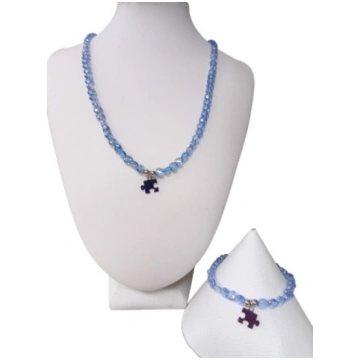 Parure collana e bracciale in cristalli mod. "Conn