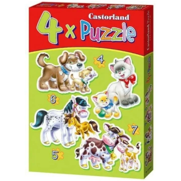 Puzle Castorland 820 EL «Tiere mit Kindern» x4 — C