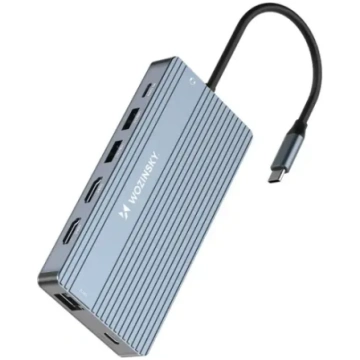 Wozinsky WDS03Y5S 14-in-1 USB-C centrmezgls 3 moni
