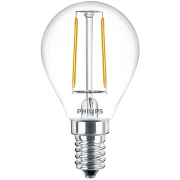 PHILIPS Spuldze Philips LED, P45, 2700 °K, E14, 2 
