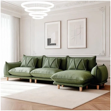 Corner Sofa with Sleep Function, 4-Seater Modular 