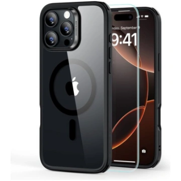 dēklis + cietais stikls iPhone 16 Pro Max - caursp
