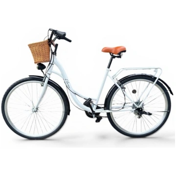 Sieviešu pilsētas velosipēds LKS 21, 28", balts Na