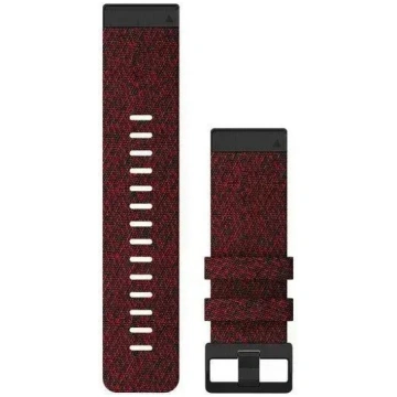Garmin QuickFit 26 Watch Band Nylon Heathered Red 