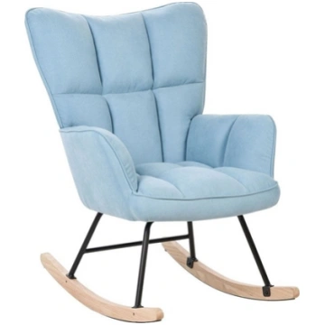 Beliani Fotel bujany niebieski OULU 383657 Bel