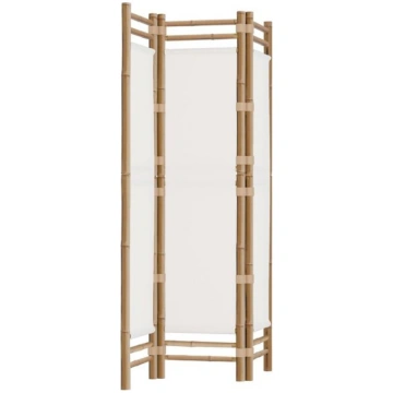 vidaXL istabas aizslietnis, 3 paneļi, 120 cm, bamb