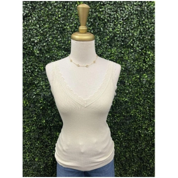 Andi Cream Lace Tank Top JUBILEE