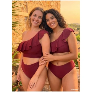 Slip MALIBU Reversibile - Sangria Recycled / Sunse