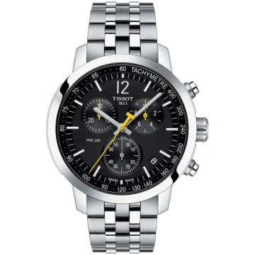 Tissot vīriešu PRC 200 hronogrāfa pulkstenis, meln