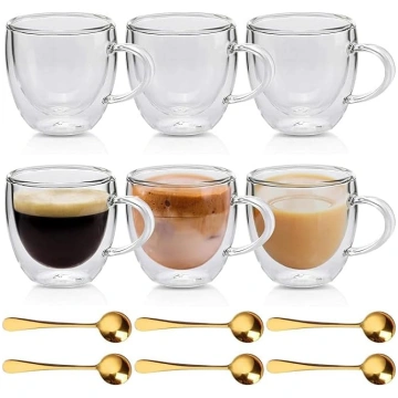 6 divstūra Latte Macchiato glāžu komplekts, 250 ml