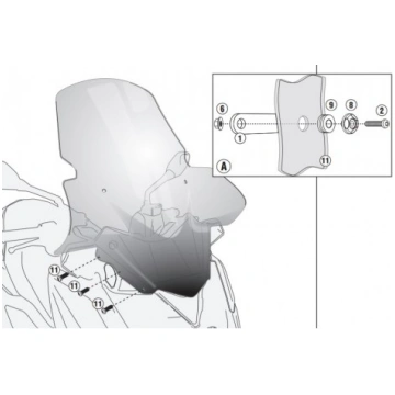 GIVI D2111KIT ATTACCO PARABREZZA 2111DT PER YAMAHA