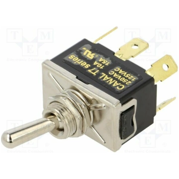 Switch: toggle; Pos: 2; DPDT; ON-ON; 10A/250VAC; L