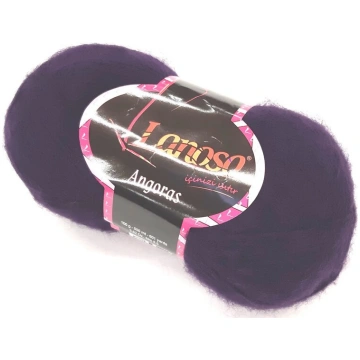Adīšanas dzija Lanos Angora 100g, krāsa violeta 81