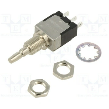 Switch: push-button; Pos: 2; SPDT; 3A/125VAC; ON-O