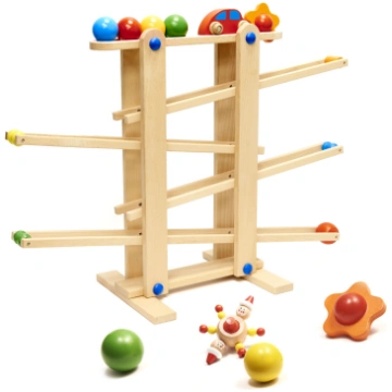 Koka bumbiņu trase Montessori XXL - wooden marble 