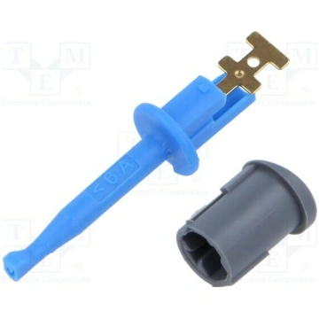 Clip-on probe; hook type; 6A; 70VDC; blue; Grip ca