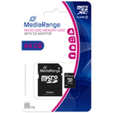 Mediarange 64 GB microSDXC memory card (black Clas
