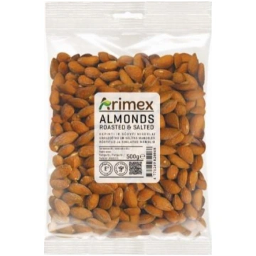 Mandeles grauzdētas, sālītas 500g, ARIMEX 450-1051