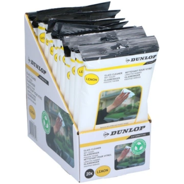 Salvetes mitrās stikla tīrīšanai 20gb Dunlop