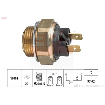 EPS 1-850-111 - Termoslēdzis, Radiatora ventilator