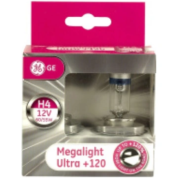 Spuldze GE H4 Megalight Ultra +120% 2 gab. Ge Ligh