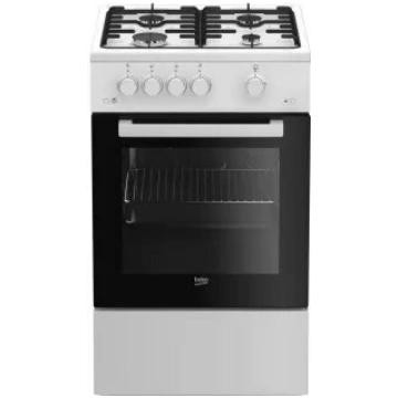 Brīvi stāvošā plīts BEKO FSG52020FW — gāzes virsma