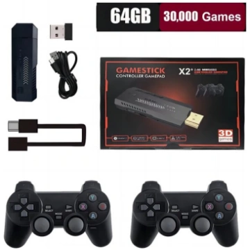 Spēļu konsole (64G)Jauna X2 Plus Game Stick 4K HD 