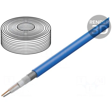 Wire: microphone cable | 2x0,35mm2 | blue | OFC | 